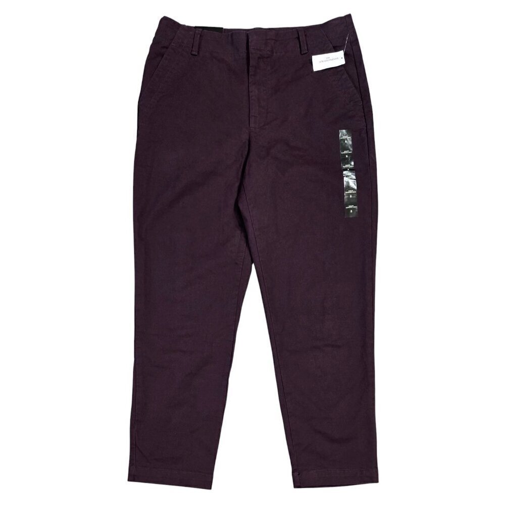 Banana Republic NWT Slim Fit Authentic Chino Dark Plum Purple Ankle Pant